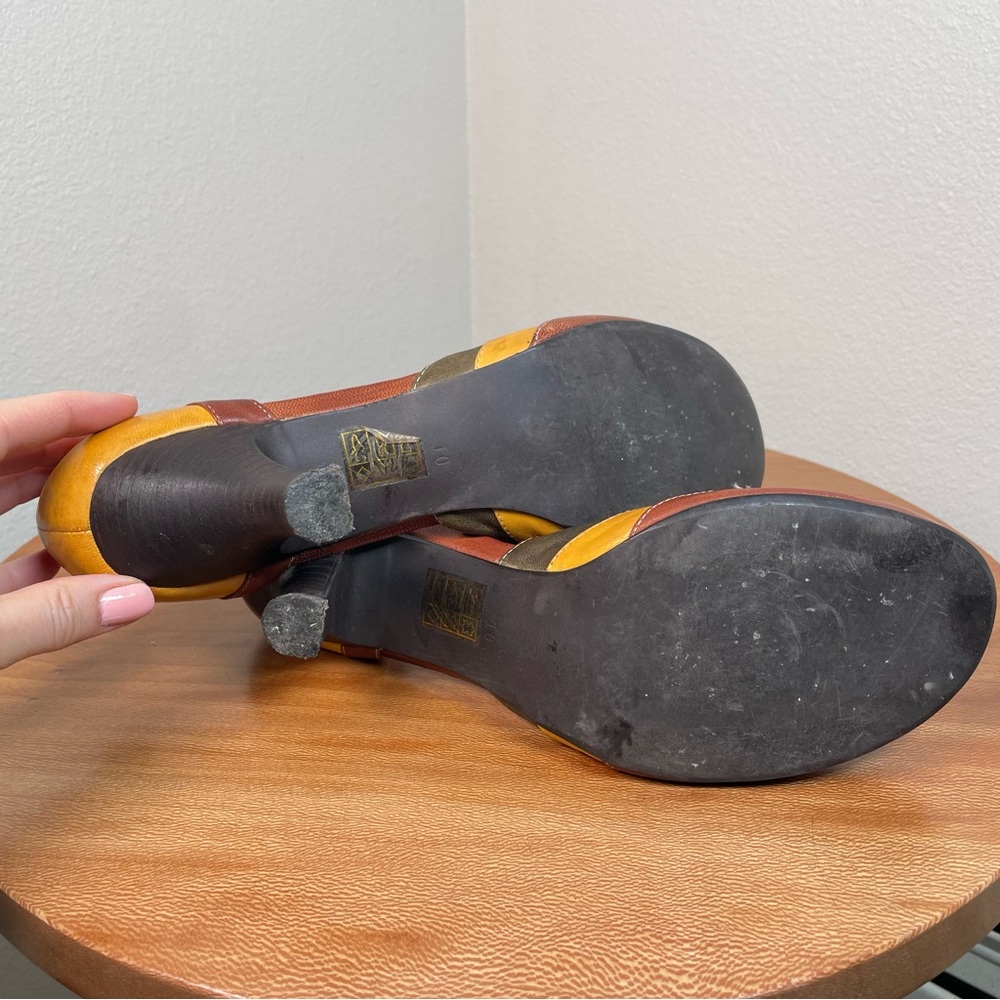 JEFFREY CAMPBELL Ibiza Last Dance Multicolor  T-Strap Mary Jane Heels Pump SZ 10 - Picture 13 of 16